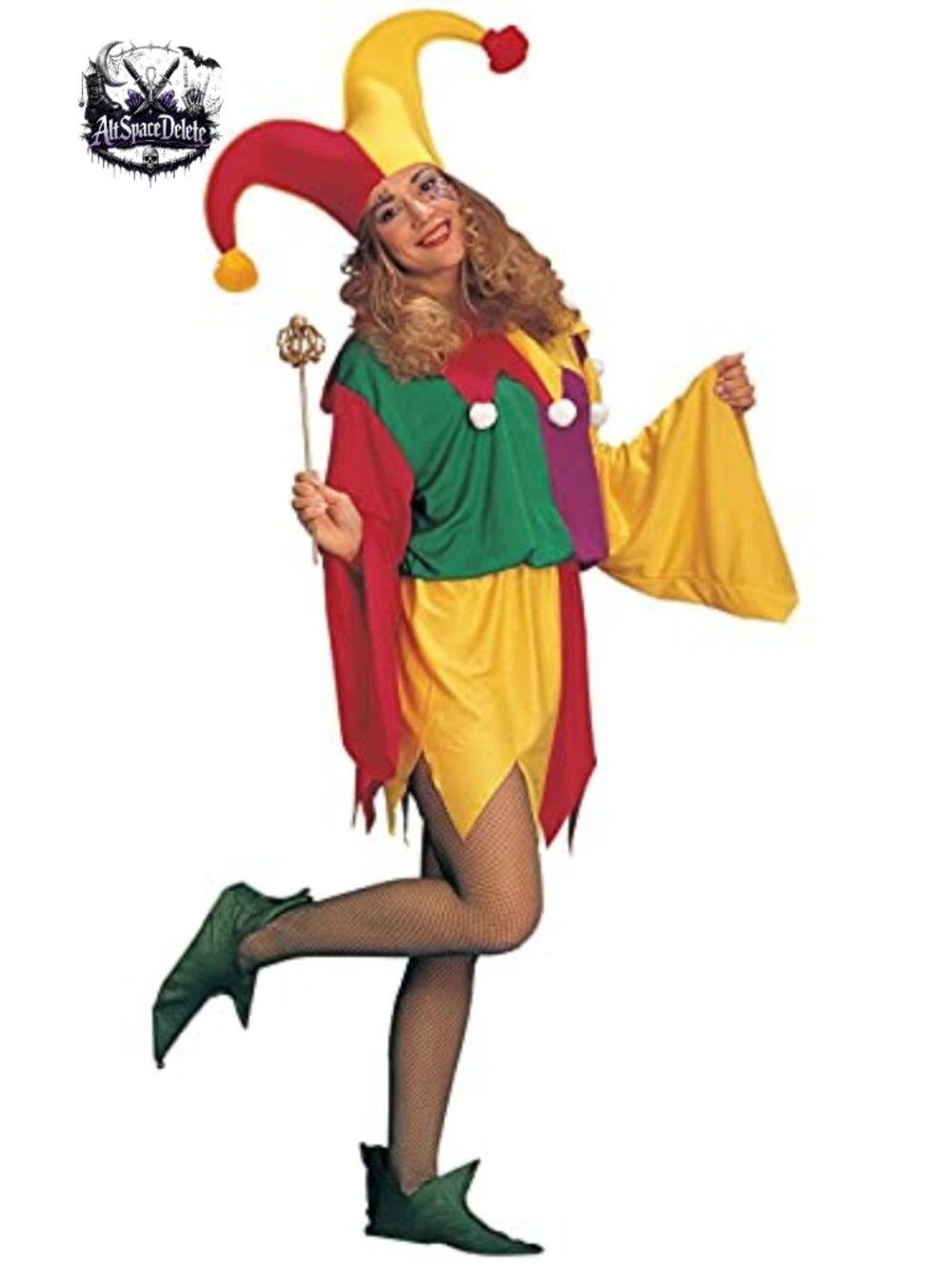 King's Jester Costume Tunic and Hat Set Adult Standard